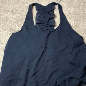 Navy racer back flowy tank